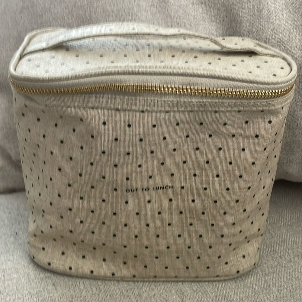 Kate Spade Lunch Bag Cream Polka Dot (Can Use As A Cosmetic Bag) Like New